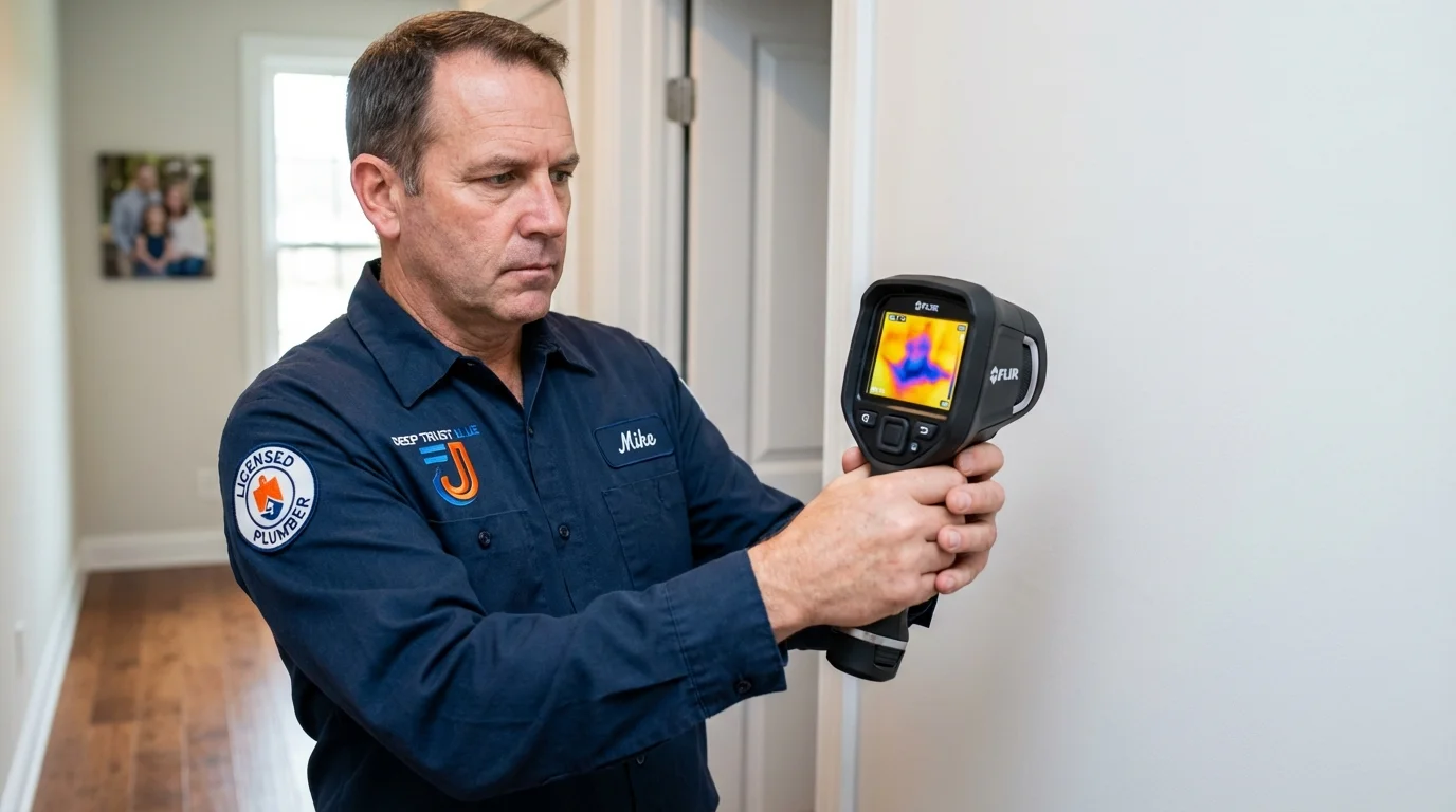 Thermal imaging leak detection by Johns Plumbing LLC in High Point